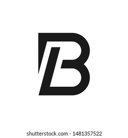 Abstract letter BL logo icon vector