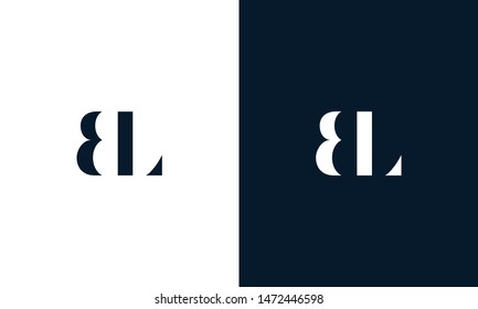 Abstract letter bl logo. This logo icon incorporate with abstract shape in the creative way. 