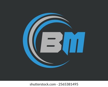 Abstract Letter BM logo Design. BM Initial Logo design Monogram for business and company.BM logo, BM letter logo design.