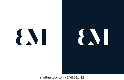 Abstract letter BM logo. This logo icon incorporate with abstract shape in the creative way. It look like letter BM. It will be suitable for Which company name start BM.