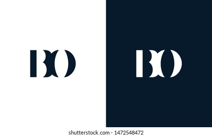 Abstract letter BO logo. This logo icon incorporate with abstract shape in the creative way.