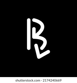  plantilla de diseño de logotipo de flecha br de letra abstracta
