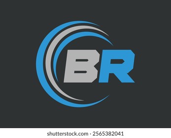 Abstract Letter BR logo Design. BR Initial Logo design Monogram for business and company.BR logo, BR letter logo design.