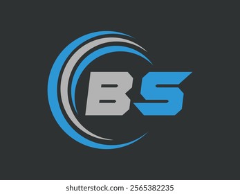 Abstract Letter BS logo Design. BS Initial Logo design Monogram for business and company.BS logo, BS letter logo design.
