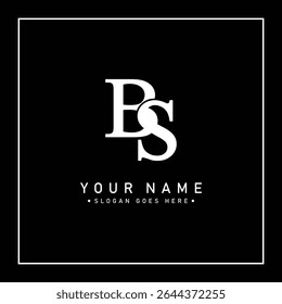 Logotipo Abstractas de la letra BS - Plantilla inicial del monograma para el alfabeto B y S