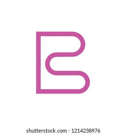 abstract letter bs simple line logo  