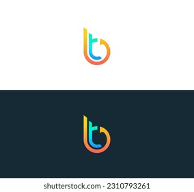 Abstract letter BT, TB logo.
