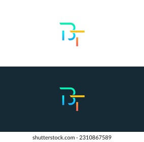 Abstract letter BT, TB logo.