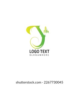 Abstract Letter Building Logo Design. Construction and Real Estate Creative Vector Template.