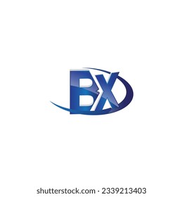 Letra abstracta logotipo vectorial BX. Diseño material, plano, estilo de arte de línea. Icono de la aplicación Letra abstracta icono del logotipo BX para el diseño de identidad corporativa aislado en fondo blanco.