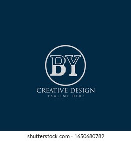 Abstract letter BY  logo. This logo icon incorporate with abstract shape in the creative way.

