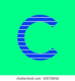 Letra abstracta vector alfabético C