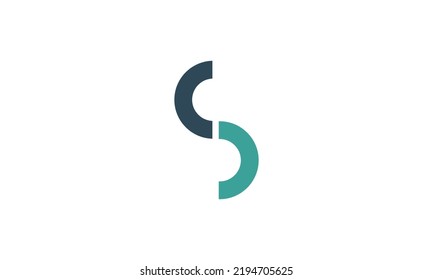 Abstract letter C, CC logo design template. Impossible creative sign. Vector icon.
