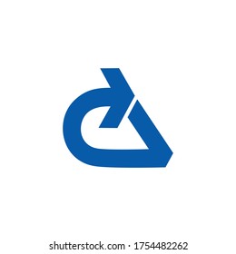 letra abstracta c d logotipo de diseño de flecha geométrica vectorial