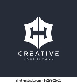 Abstract letter C D star hexagon simple logo icon design vector. Logo Emblem Capital Letter Modern Template. Creative minimalism logotype icon symbol. -VECTOR