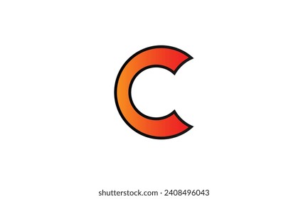 abstract letter C design element 