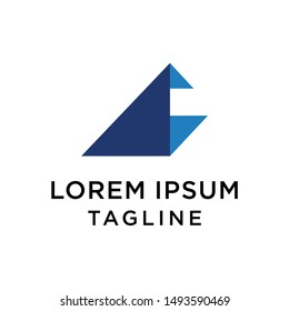 Abstract Letter C  Geometric Logo Design Template