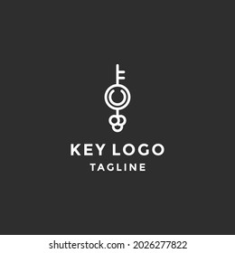 Abstract Letter C Key Logo Design Vector
