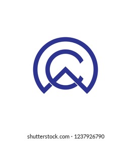 abstract letter c linked circle logo