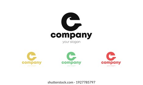 Abstrakter Buchstabe C Logo-Konzept Vektor.