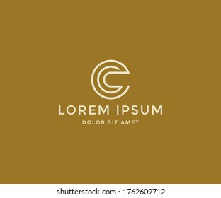 Abstract letter C logo design vector template
