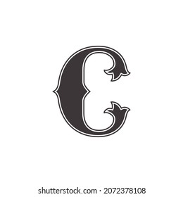 Abstraktes Initial Letter C Logo, das für die Inspiration für das Design des Firmennamens verwendet wird.