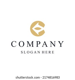 diseño de logotipo de letra abstracta C