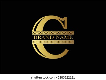 Abstract letter C logo design, Gold, beauty industry, and fashion logo.cosmetics business, spa salons. yoga, medicine companies, and clinics, gold logo abstract design.