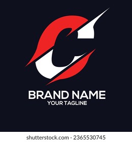 diseño de logotipo de letra abstracta C