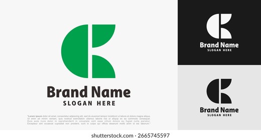 Diseño abstracto del logotipo de la letra C, Ilustración vectorial