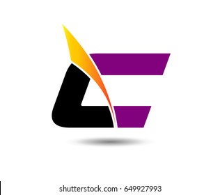 Abstract letter C logo design template
