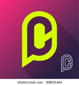 Abstract letter C logo icon design. Vector design template elements for your application or corporate identity.