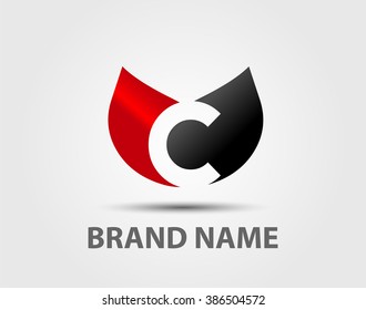 Abstract letter C logo icon design