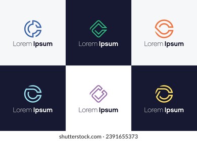 Tipo de logotipo de letra abstracta C. Signo moderno de idea de logo. Icono de vector para su negocio