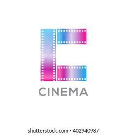 Abstract letter C logo for videotape film production