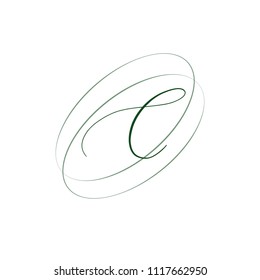 Abstract letter C logotype. Modern logo idea sign. Universal emblem vector icon.