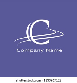 Abstract letter C logotype. Universal emblem vector icon. Vintage can be used for office, agency, brand, business card, restaurant, boutique, hotel. 
