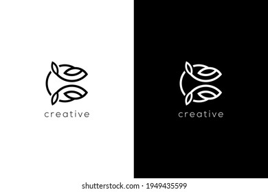 Abstrakter Buchstabe C mit luxuriösem linearen Logo. Kreative Vektorsymbol-Vorlage.