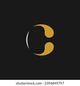 abstract letter C modern concept logo template