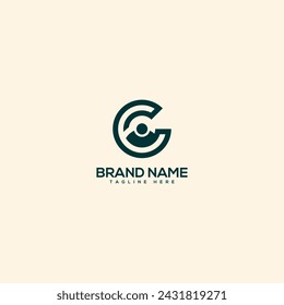 Abstract letter C and people logo. Flat vector logo design template element.