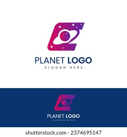 Abstract Letter C For Planet Logo Design Inspirations