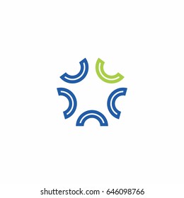 abstract letter c polygon logo