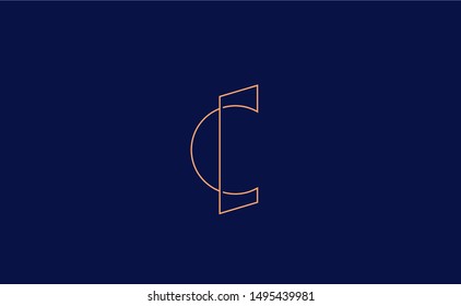 Abstract letter C. Vector sign