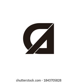 letra abstracta ca flecha geométrica simple vector de logotipo