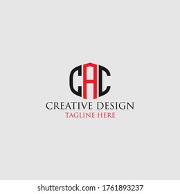 Abstract Letter CAC logo design template.