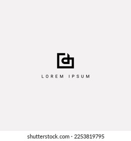 Abstract letter CD DC logo icon design vector element.