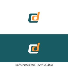 Abstract letter CD, DC logo.