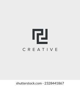 Abstract letter CD DC logo template - vector.