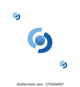 abstrakter Buchstabe cd Logo Design Vektorsymbol