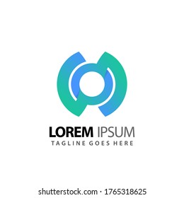 Abstract Letter CD Spinning Circle Modern Logos Design Vector Illustration Template